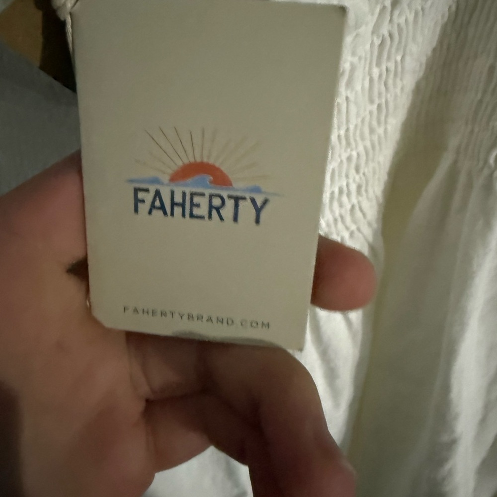 Faherty White Backless Dress - Picture 4 of 4